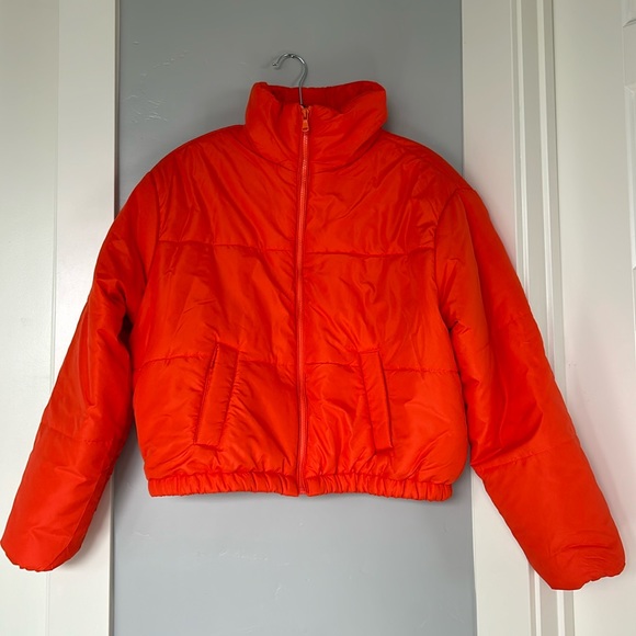 New Look Jackets & Blazers - New Look Orange Women’s Puffer Jacket Sz L